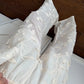 Beige Floral Petals Straight Leg Pants