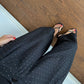 Black Studded High-Waist Palazzo Pants