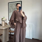 Brown Boho Balloon Chiffon Inlined Pants