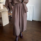 Brown Boho Balloon Chiffon Inlined Pants
