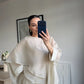 Stone Chiffon Cape Blouse