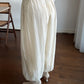 Beige Boho Balloon Chiffon Inlined Pants