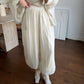 Beige Boho Balloon Chiffon Inlined Pants