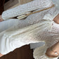 Off White Lace Blouse With Front Ties