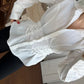 White Corset Shirt With Ties