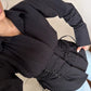 Black Corset Shirt With Ties