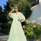 Mint Green Degrade Gianna Tasseled Dress