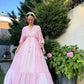 Pink Degrade Gianna Tasseled Dress