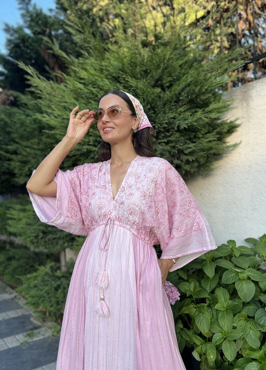 Pink Degrade Gianna Tasseled Dress