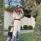 Black Leaves Shirt Dress With Belt