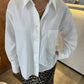 Premium Basic Oversized Cotton White Shirt