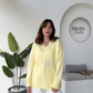 Basic Yellow V Neck Pullover