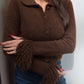 Brown Cardigan With Fringes