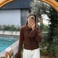 Brown Cardigan With Fringes