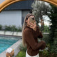 Brown Cardigan With Fringes