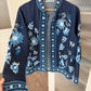 Persian Floral Navy Embroidered Jacket