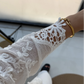 Cotton White Embroidered Floral Shirt With Dantel