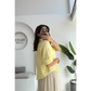 Yellow Linen Half Sleeves Shirt