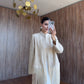 Beige Fringes Embroidered Jacket