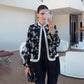 Black Fringes Embroidered Jacket