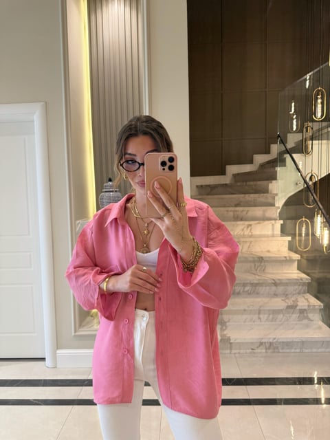 Oversized Pink Shirt