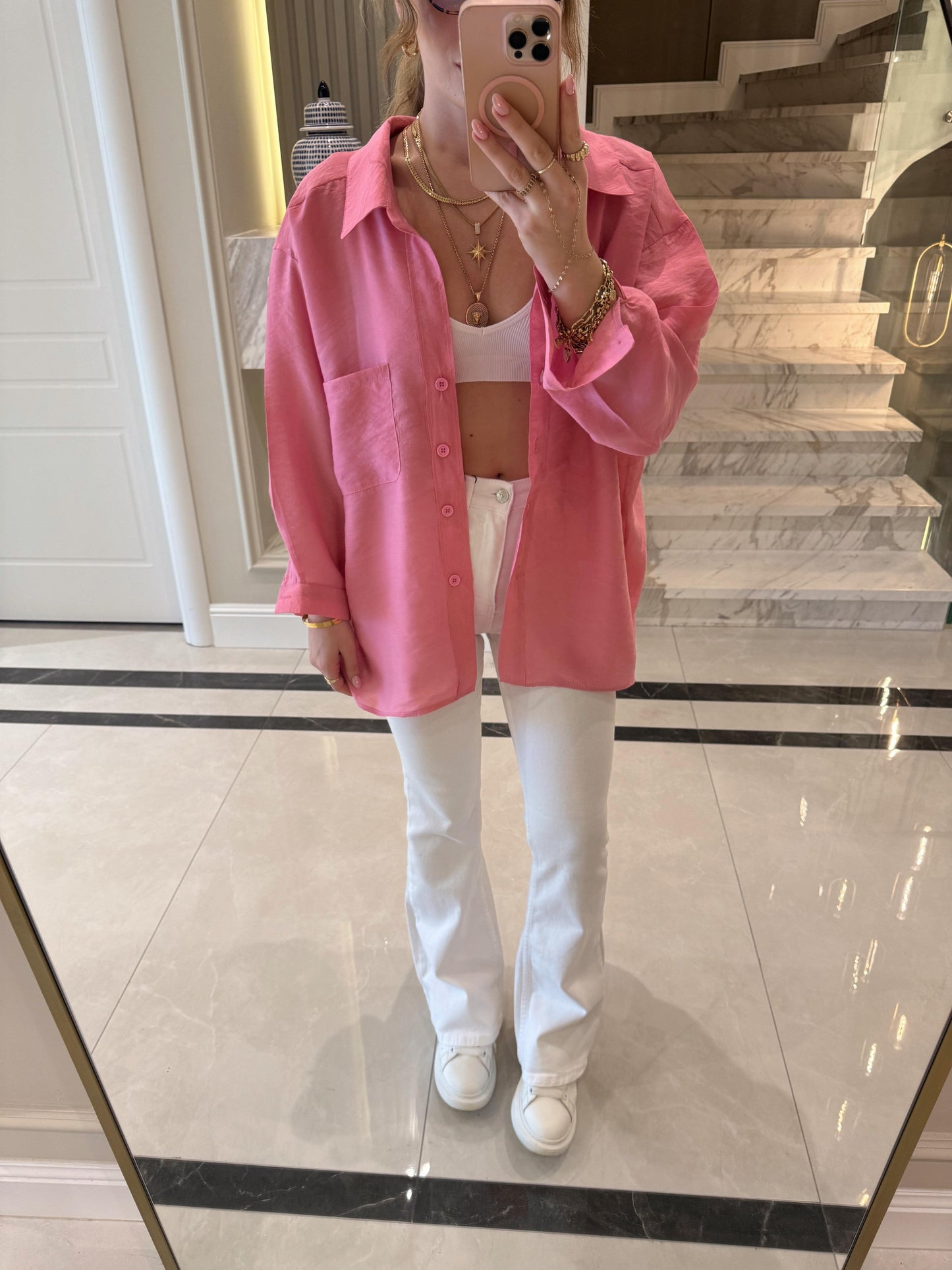 Oversized Pink Shirt