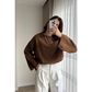 Brown Round Neck Pullover