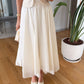 White Asymmetrical Chiffon Skirt