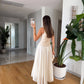 White Asymmetrical Chiffon Skirt