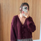 Burgundy Roses Cardigan