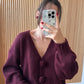 Burgundy Roses Cardigan