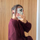 Burgundy Roses Cardigan