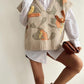 Embroidered Neutral Colors Triko Vest