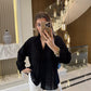 Black Striped Linen Shirt