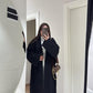 Black Heavy Longline Coat Cardigan