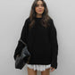 Basic Black Round Neck Pullover