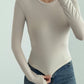 Neutral Basic Cotton Thumb Hole Top