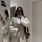 Beige Heavy Longline Coat Cardigan