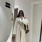 Beige Heavy Longline Coat Cardigan