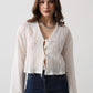 White Striped BLouse With Front Ties