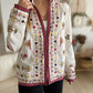 Cotton Embroidered Floral Cardigan