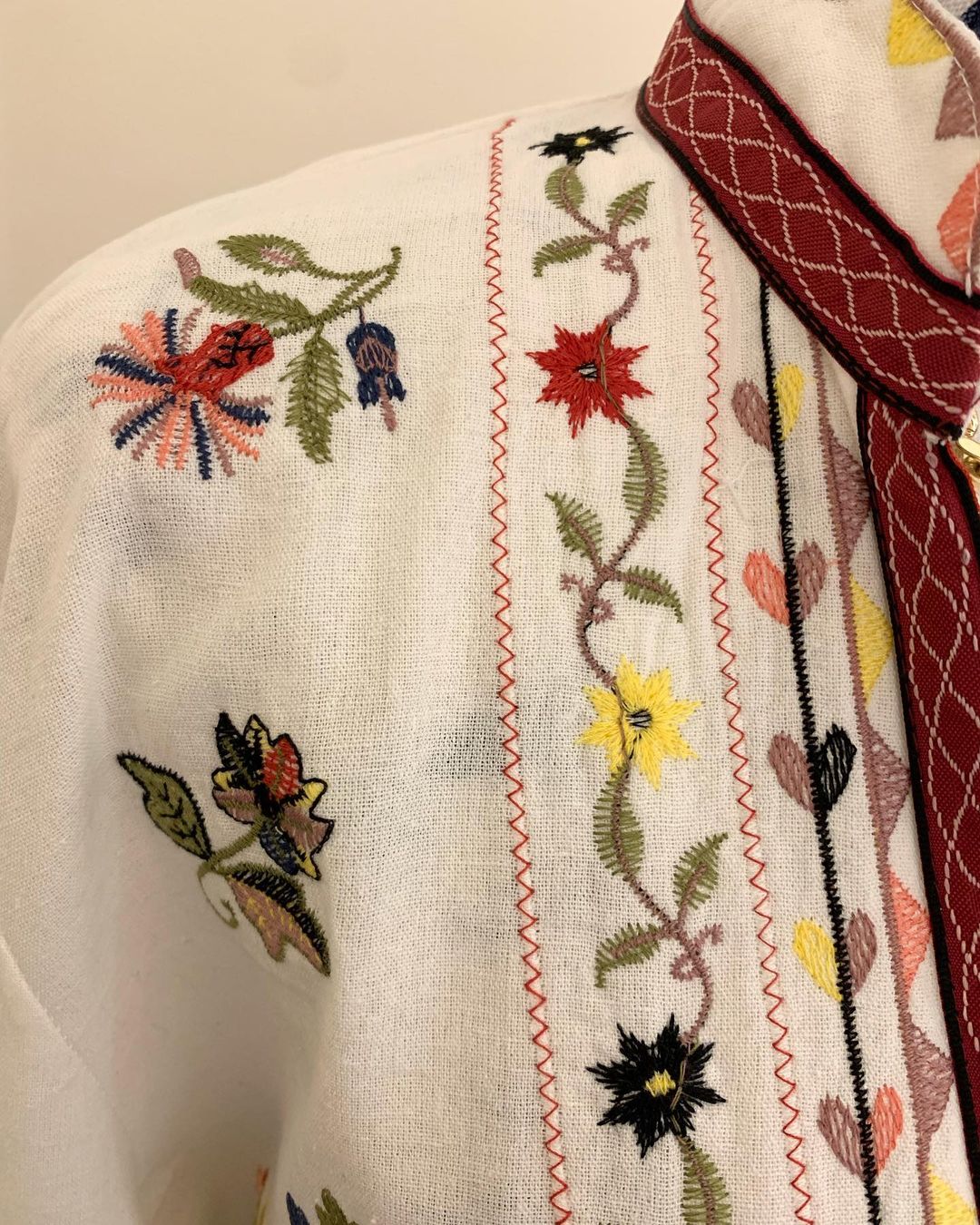 Cotton Embroidered Floral Cardigan