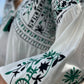 Embroidered Green Tasseled Blouse