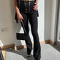 Black Flared Legging Pants
